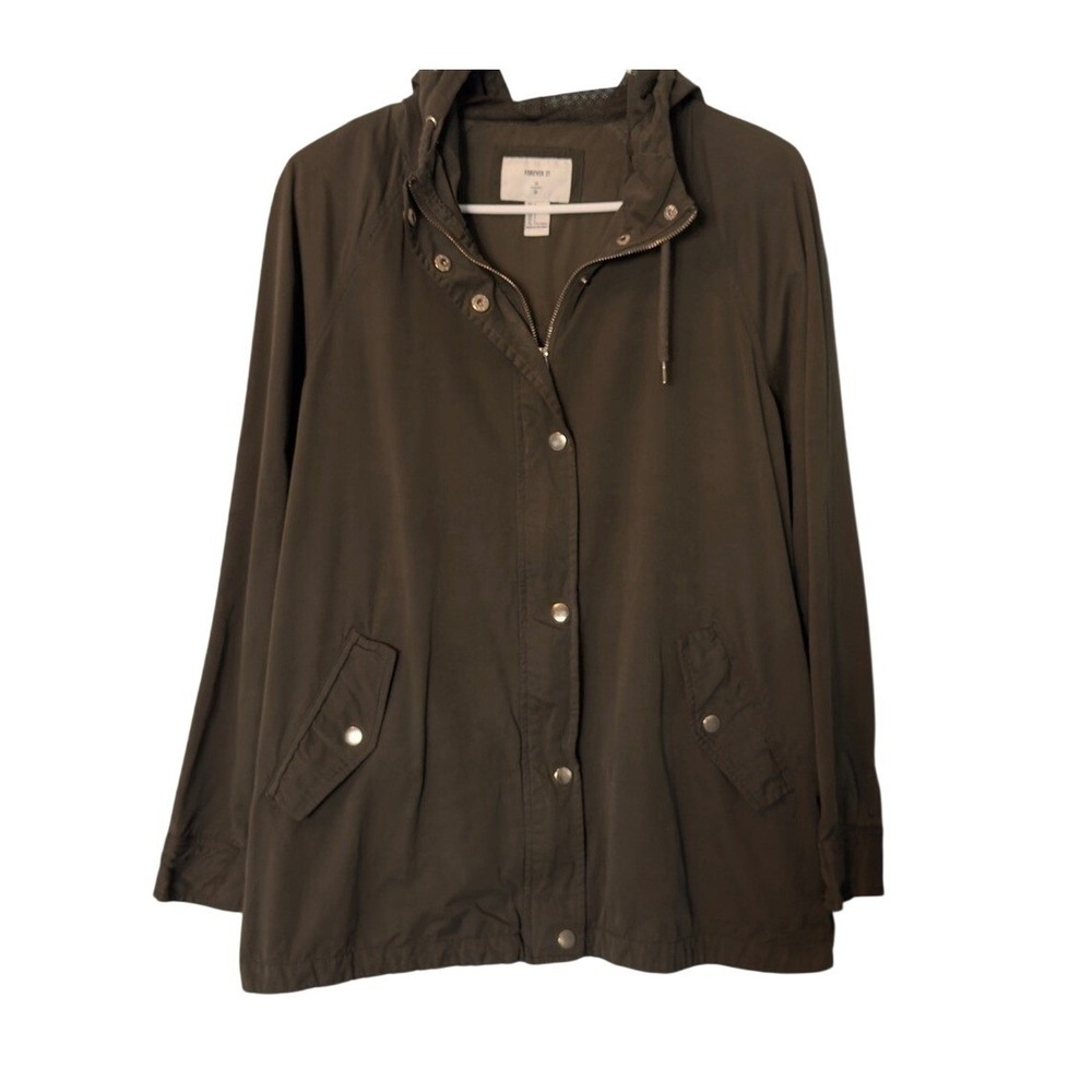 Forever 21 Dark Green Utility Jacket Size L